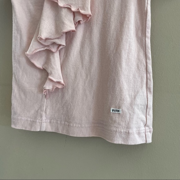 Trico Field Fith Fine Method Pink Ruffle T-Shirt Sz 5 - Picture 2 of 6